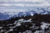 At almost 5000 meter, under the stones are cocaleafs given to the gods.